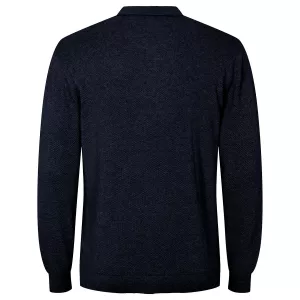 Pull grande taille col zippé bleu marine 3XL à 5XL-3XL