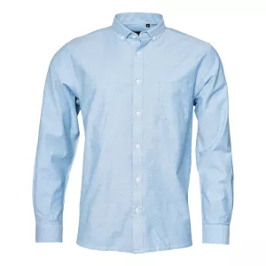 Chemise Oxford bleu clair élégante et confort -3XL