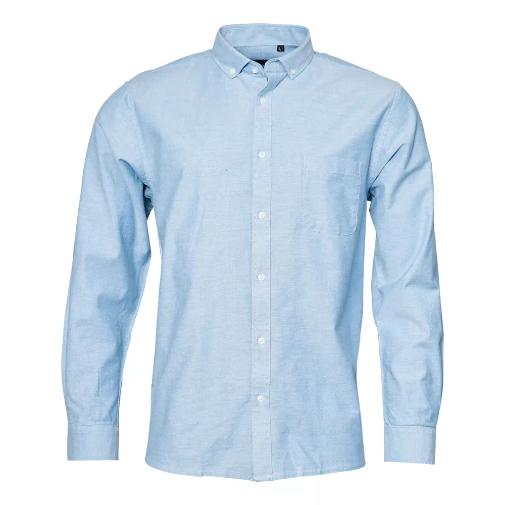 Chemise Oxford bleu clair élégante et confort -6XL
