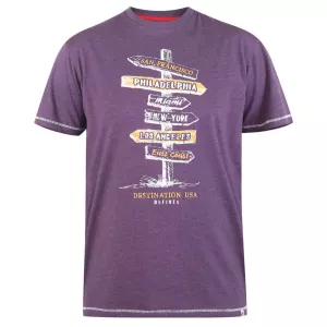 T-shirt Mélange de violet manche courte 3XL à 6XL