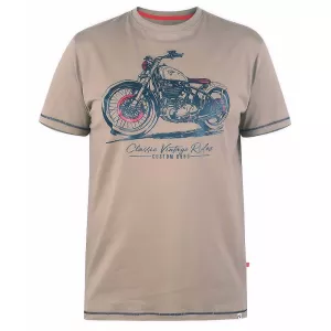 T-shirt D555 moto vintage Beige 
