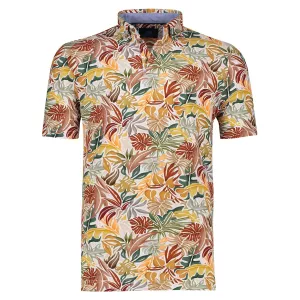 Polo col chemise orange manche courte de 2XL à 6XL