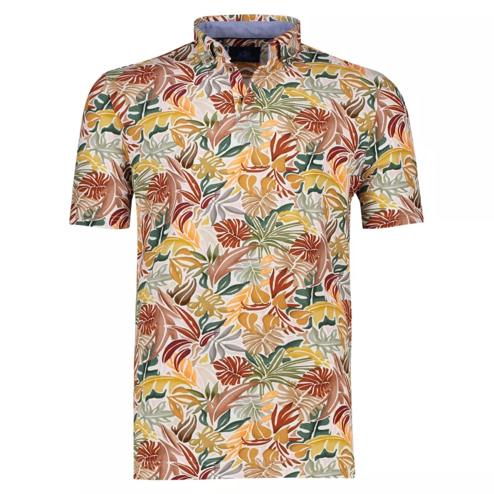 Polo col chemise orange manche courte de 2XL à 6XL-2XL