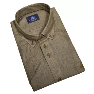 Chemise en lin vert olive manche courte de 2XL à 6XL