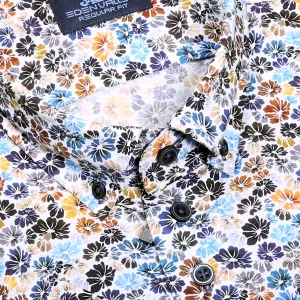 Chemise Eden Valley blanche fleurs colorées-6XL