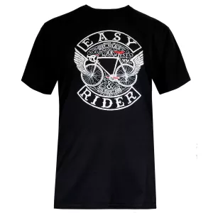 T-shirt Easy Rider bleu marine taille 6XL imprimé vélo