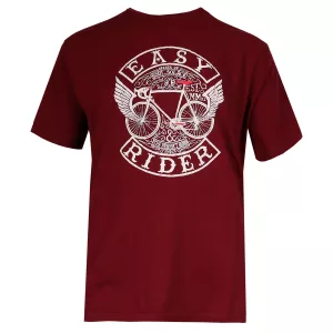 T-shirt Easy Rider bordeaux taille 3XL imprimé vélo-3XL