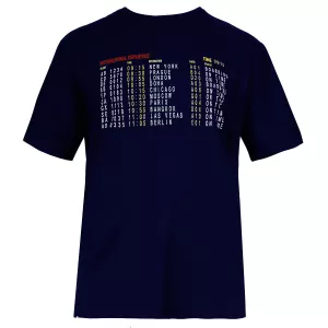 T-shirt Departure Aéroport bleu marine