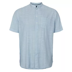 Chemise Mao manche courte bleu clair de 4XL à 6XL