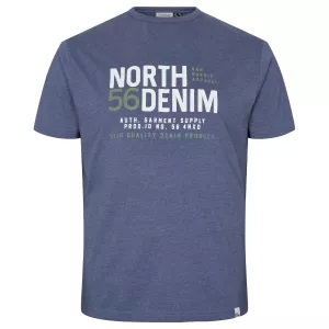 T-shirt North Denim Mélange de bleu Denim urbain-6XL