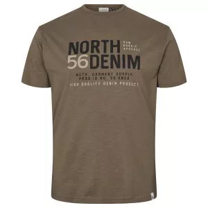 T-shirt North Denim mélange de vert olive urbain-6XL