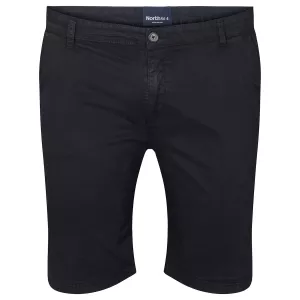 Short chino stretch doux noir-P48
