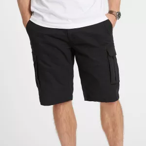 Bermuda cargo stretch noir pratique-P52