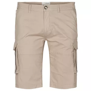 Bermuda cargo stretch sable clair pratique-P48