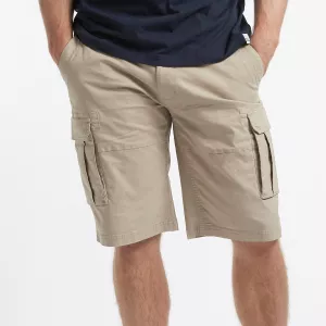 Bermuda cargo stretch sable clair pratique-P44