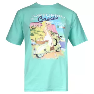 T-shirt Portofino scooter vert menthe