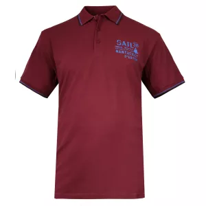 Polo piquet manche courte bordeaux de 3XL à 8XL