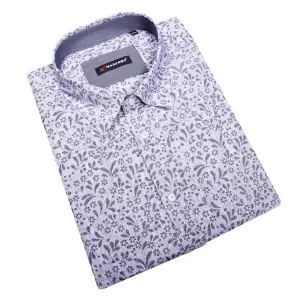 Chemise manches longues fleur parme de 3XL à 10XL