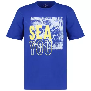 T-shirt manche courte bleu 3XL à 7XL