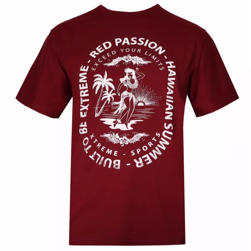 T-shirt manche courte bordeaux de 3XL à 8XL-6XL