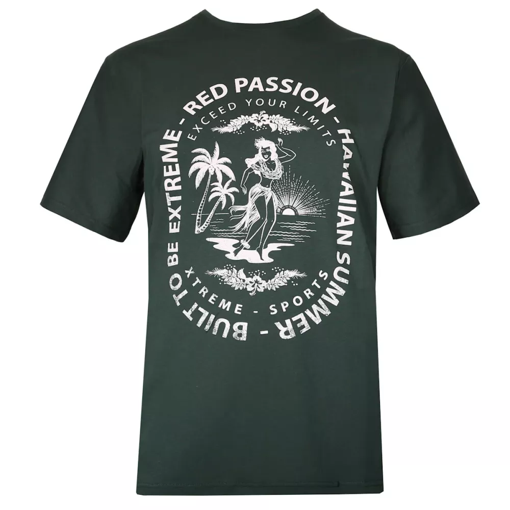 T-shirt manche courte vert bouteille de 3XL à 8XL-3XL