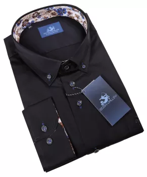 Chemise noire manche longue de 3XL à 6XL