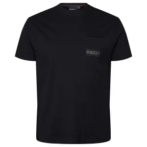 T-shirt coton poche poitrine noir-3XL