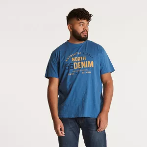 T-shirt North 56DENIM imprimé Bleu zéphir-2XL