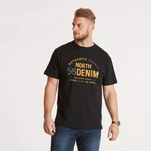 T-shirt North 56DENIM imprimé noir-2XL