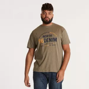 T-shirt North 56DENIM imprimé vert olive-3XL