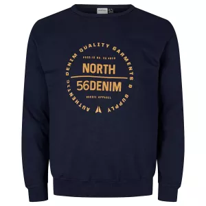 Sweat logo poitrine bleu marine molleton doux-3XL