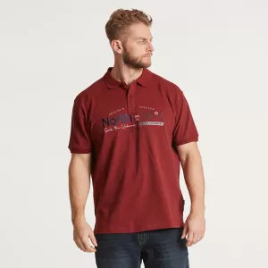 Polo piqué North 56°4 brodé bordeaux-2XL