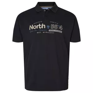 Polo piqué North 56°4 brodé noir-2XL