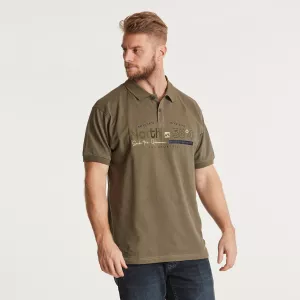 Polo piqué North 56°4 brodé vert olive-3XL