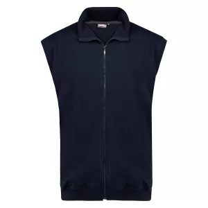 Veste sans manche zippée bleu marine légère