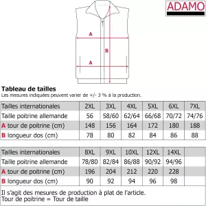 Veste sans manche zippée noir légère-3XL