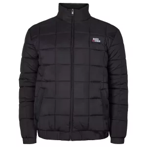 Doudoune matelassée noire coupe-vent urbain-4XL