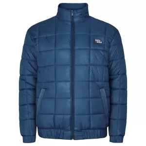 Doudoune matelassée bleue coupe-vent urbain