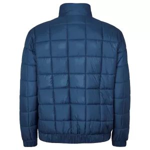Doudoune matelassée bleue coupe-vent urbain-6XL