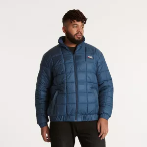 Doudoune matelassée bleue coupe-vent urbain-6XL