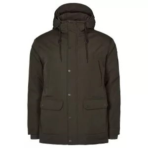 Manteau Parka à capuche Olive noire-3XL