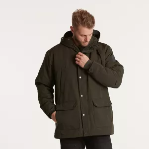 Manteau Parka à capuche Olive noire-3XL