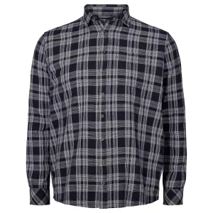 Chemise carreaux bleu marine douce et chic