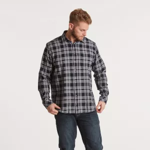 Chemise carreaux bleu marine douce et chic-6XL
