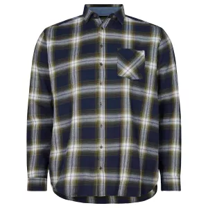 Chemise douce à carreaux marine vert olive