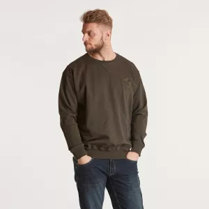 Sweat North 56°4 en coton bio brodé Olive noire-3XL
