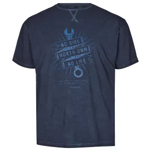 T-shirt cooldye bleu marine motif biker No Bike