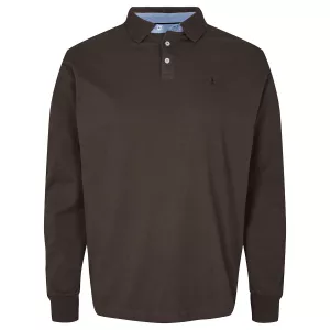 Polo piqué col 3 boutons Olive noire