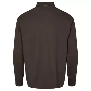 Polo piqué col 3 boutons Olive noire-3XL