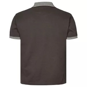 Polo mélange de vert olive col contrasté brodé-3XL